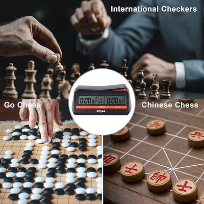 [2023 New] Xflyee Chess Clock - Digital Chess Timer Available for Portable Timer for Board Games and Chess with Bonus and Delayed Countdown Function
