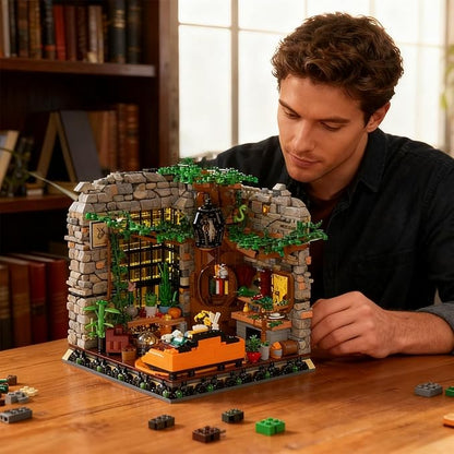 Magic World Huflepuf College Common RoomHarry Modular Architecture Building Blocks Poter with LightCollectible Harry House Model Building Brick Kit for Adults Teens Boys Girls - 2059Pieces