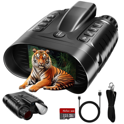 4K Night Vision Binoculars with Range Finder for Adults – Infrared Night Vision Goggles with 8× Zoom, 36MP Photo & 4K Video Recording – for Hunting, Camping, Wildlife & Home Security