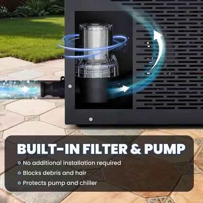 Water Chiller 1/3HP & 206Gal Ice Bath Tub for Recovery Cold Water Therapy Outdoor Indoor Use