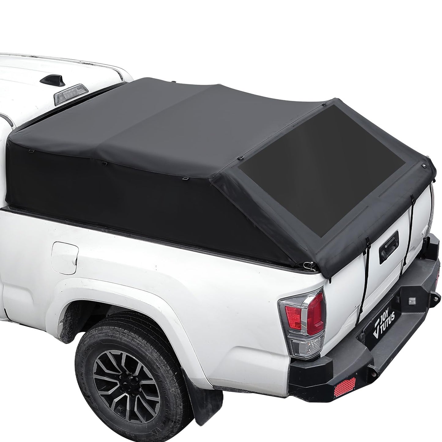 JOYTUTUS Upgraded Truck Bed Soft Topper Compatible with 2005-2023 Tacoma with 6ft Bed, Foldable Camper Shell Truck Top