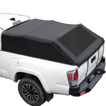 JOYTUTUS Upgraded Truck Bed Soft Topper Compatible with 2005-2023 Tacoma with 6ft Bed, Foldable Camper Shell Truck Top