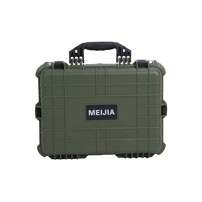 MEIJIA Portable IP67 Waterproof Protective Case,Hard Camera Case,Customized Fit Foam Inserted, Fit for Camera, Equipments, Lens,Drones,19.78“X15.77"x7.41" (Green)