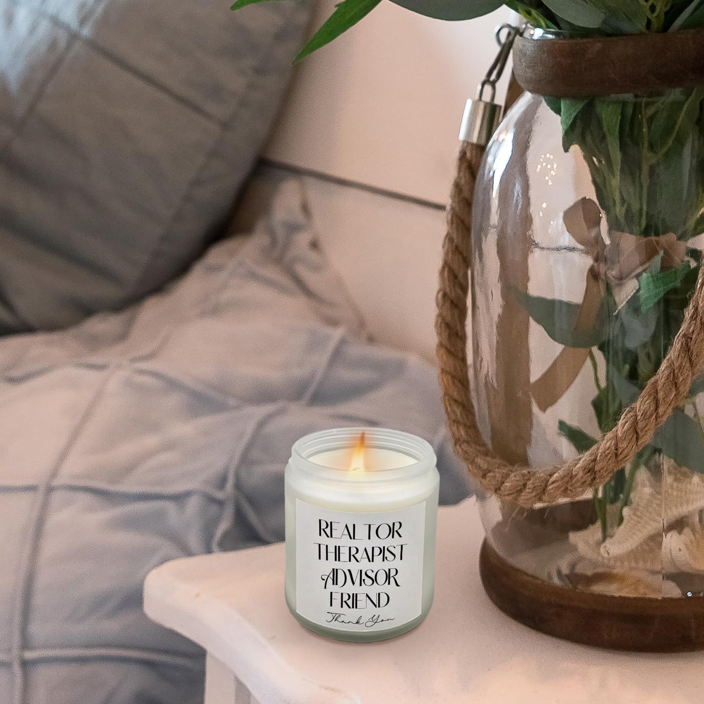 Ayxvt Realtor Gifts Scented Candles - Thank You Candle, Thank You Gift for Realtor Lavender Candle 8oz, for Women, Closing Gifts for Realtor, for Real Estate Agents