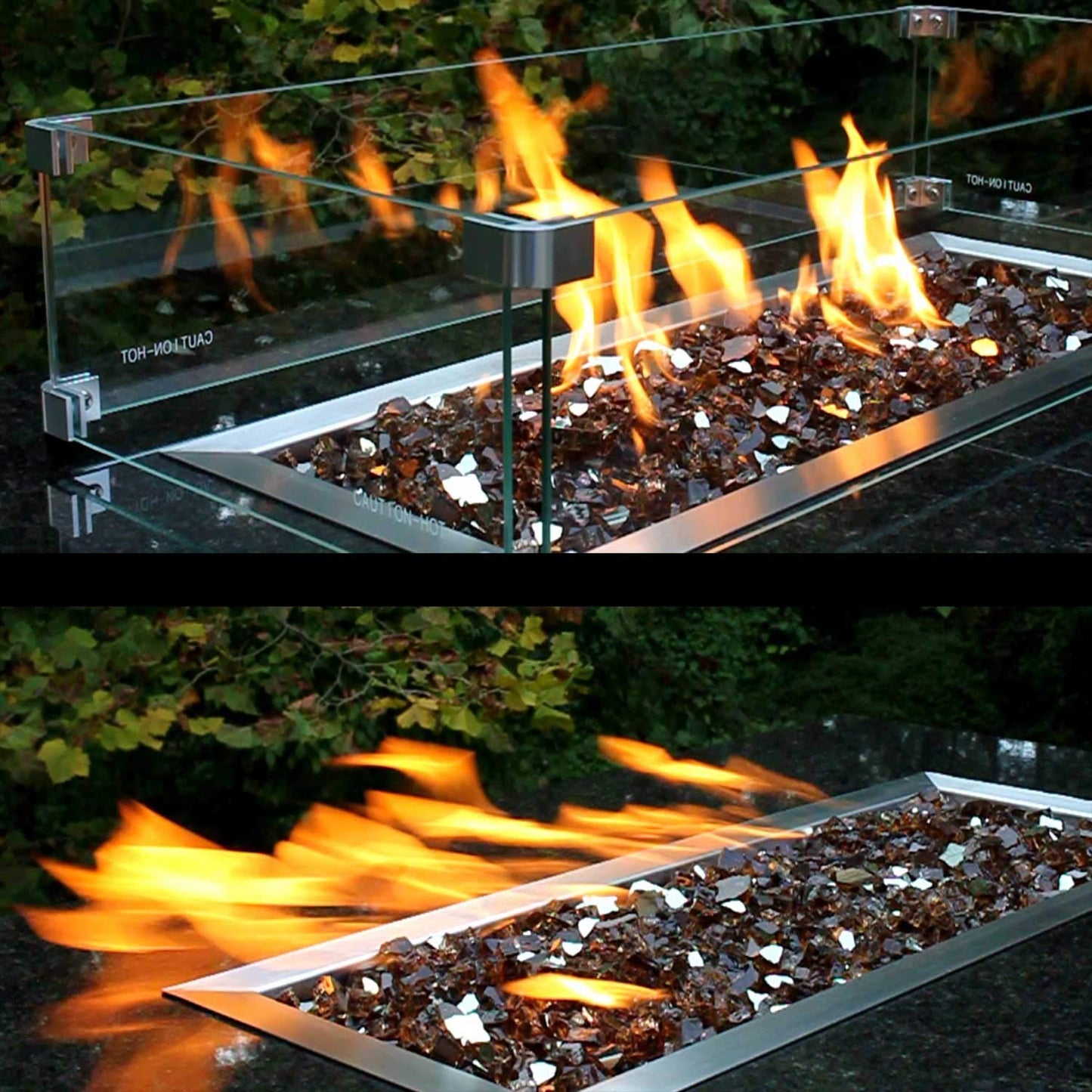 Celestial 41.25" x 17" x 6" Wind Guard, fits Celestial 36” x 12” Fire Pit Burner Pan for Gas Fire Pits