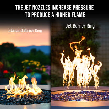 Skyflame 30-Inch Round Stainless Steel Fire Pit Jet Burner Ring, High Flame