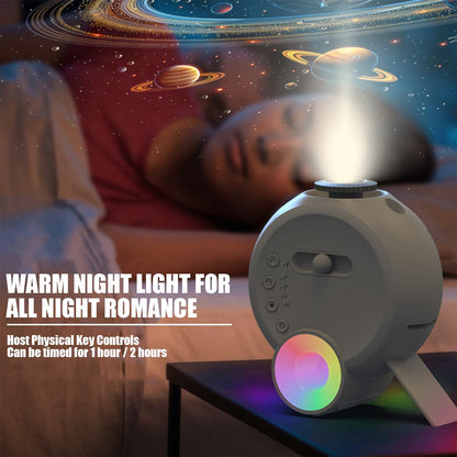 Ziddie Star Projector, Galaxy Light for Bedroom, Home Planetarium with Remote Control, Realistic Starry Night Ceiling Projector - White