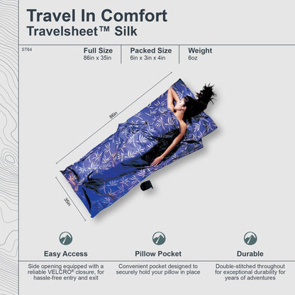 COCOON - Premium - Silk TravelSheet - Mulberry Red