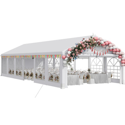 YITAHOME 20x40FT Party Tent Heavy Duty Wedding Tent Event Shelters Outdoor Canopy Upgraded Galvanized Steel Carport with Removable Sidewall Windows for Commercial and Parties