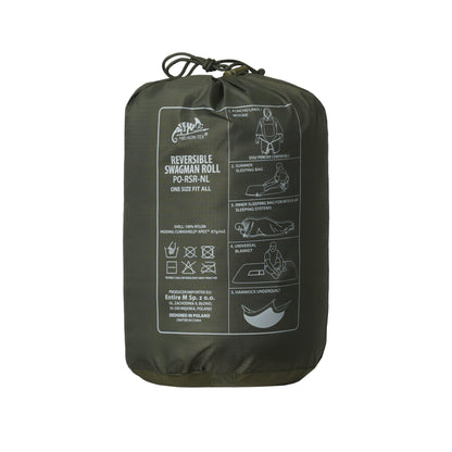 Helikon-Tex Swagman Roll – Mitchell Camo Leaf/Mitchell Camo Clouds Multi-Purpose Military Poncho, Woobie Blanket, Sleeping Bag & Emergency Jacket