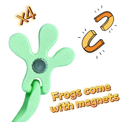 3D Printed 7.92-inch Magnet Frog Toy, Articulated 3D Printed Animals Toys, Can be Used for Refrigerator/Car Decoration. (Red+Blue)