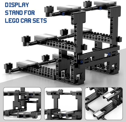 Display Stand for Lego Speed Champion Cars 3-Layer Display Stand Building Set Holds 6 Cars &amp Drivers Compatible with 76917 76908 76918 76915 76914 76907 76901 76902 &amp More