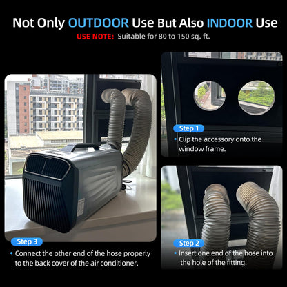 Outohome 5200 BTU Portable Tent Air Conditioner, Low Power 4-in-1 Portable AC Unit for Indoor & Outdoor Use, Fast Cooling Solution for Camping, RVs, Trucks, Vans, Cars, Small Warehouses and Pet Houses