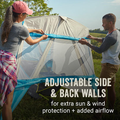 Coleman Portable 7x7ft Backpack Sun Shelter, Lightweight Shade Canopy with Easy Setup & Backpack Carry Bag, Great for Beach, Park, Sidelines, Backyard, Camping, & More
