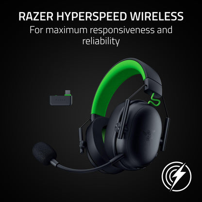 Razer BlackShark V3 X HyperSpeed Wireless Gaming Headset for Xbox: 50mm Drivers - Cardioid Mic - 2.4 GHz, Bluetooth, USB - Works with PC, Mac, PS5, Nintendo Switch - Long Battery Life - Black