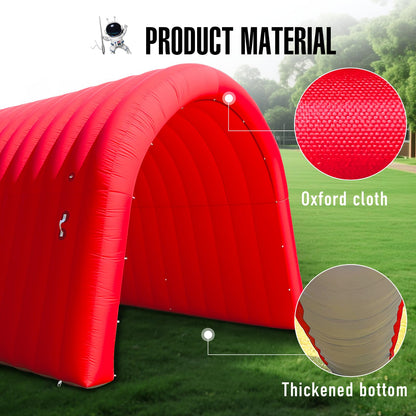 20X10x11Ft Inflatable Sports Tunnel Entrance with Blower Inflatable Tunnel Tent for Business Advertising Event Exhibition（Red）