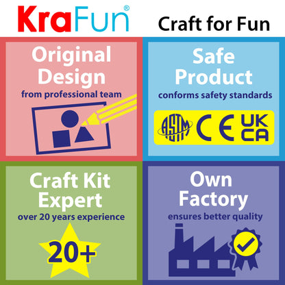 KRAFUN My First Lacing Cards Kit for Toddlers & Kids Age 3+, 5 Transport Vehicle Arts & Crafts Projects, Fine Motor Skills Toys, Beginner Activity Set with Car Rocket Train Plane Ship