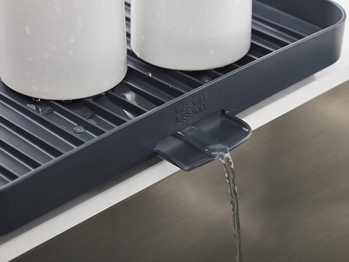 Joseph Joseph Y-Rack Dish Rack - Large Gray Set with Cutlery Organizer & Drain Board