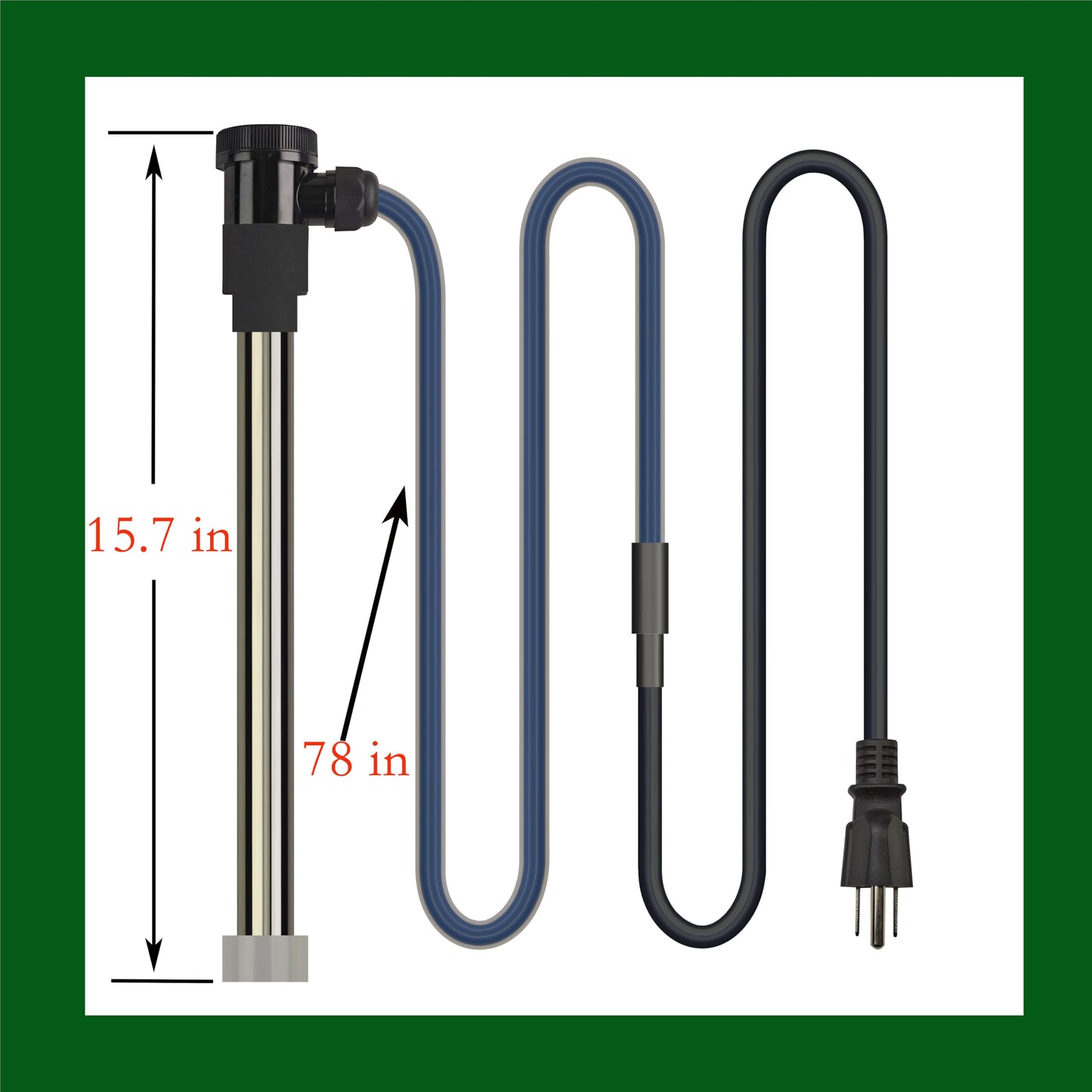 1500W Immersion Water Heater for Bathtub&Above Ground Pool – Portable Fully Submersible Electric Heater with WiFi Timer & Auto Shut Off to Swimming Pool, Tub, Bucket, Inflatable Pool & Baptistry etc