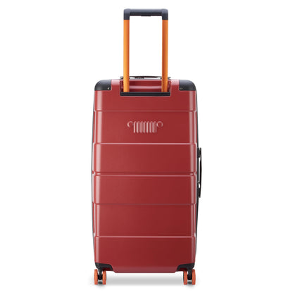 Jeep JH002B Hardside Expandable Luggage Trunk with Spinner Wheels, Chilli Pepper, Checked-Large 29 Inch