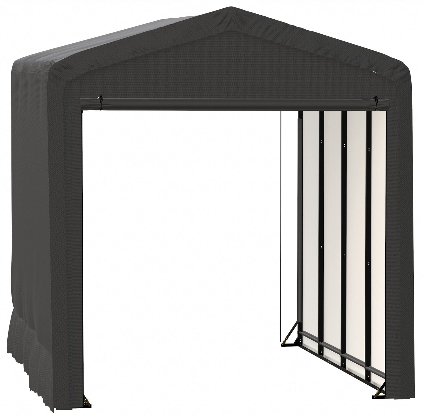 ShelterLogic ShelterTube Garage & Storage Shelter, 14' x 18' x 16' Heavy-Duty Steel Frame Wind and Snow-Load Rated Enclosure, Gray