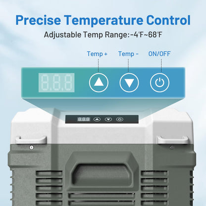 Alpicool 12 Volt Refrigerator 12V Car Fridge 16 Quart Portable Refrigerator for Car 12/24V DC 110~240 Volt AC for Truck RV Camper SUV Portable Freezer Electric Cooler for Camping (-4℉-68℉)