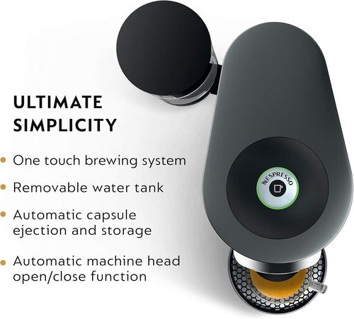 De'Longhi Nespresso Vertuo Plus Coffee & Espresso Maker - Titan Finish, Versatile Brewing Options