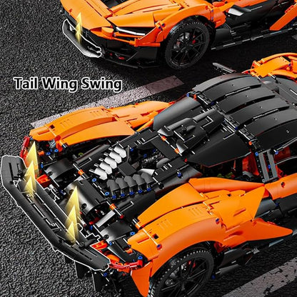 W11 Supercar Building Set 1:6 Large Modular Building Sports Car a Collectible and Display car for Adults(5036 Pieces)