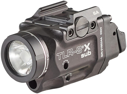 Streamlight 69419 TLR-8 X sub 500-Lumen Rail-Mounted Tactical Weapon Light with Integrated Red Aiming Laser Exclusively for Springfield Armory Hellcat Only, Black