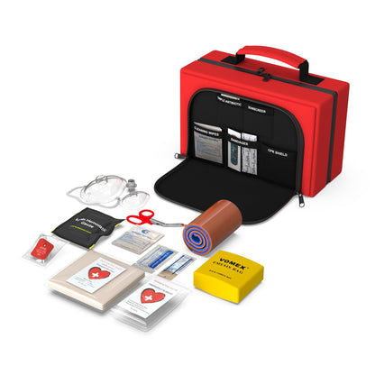 Family First Aid & CPR Kit - Emergency Medical Kit for the Entire Family, Child, Kids, and Youth. Perfect for Camping, Travel, Car, Hiking, Sports, Outdoor, and Home - First Aid Guide Life Safety Pro