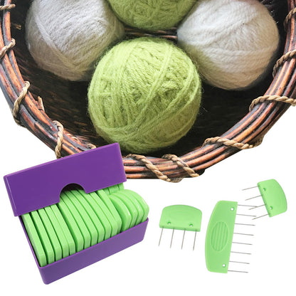 Verkelly 20 Pcs Knit Blocking Pins Combs Set - Knit Blockers Essential Blocking Tools for Knitting, Crochet, Lace, and Needlework Projects(Green)