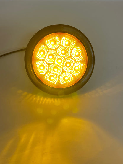 All Star Truck Parts Amber LED Clearance Marker Lights Kit, 10x 2.5in Round, 13 Diodes, Waterproof, Model ASA2513A10-N