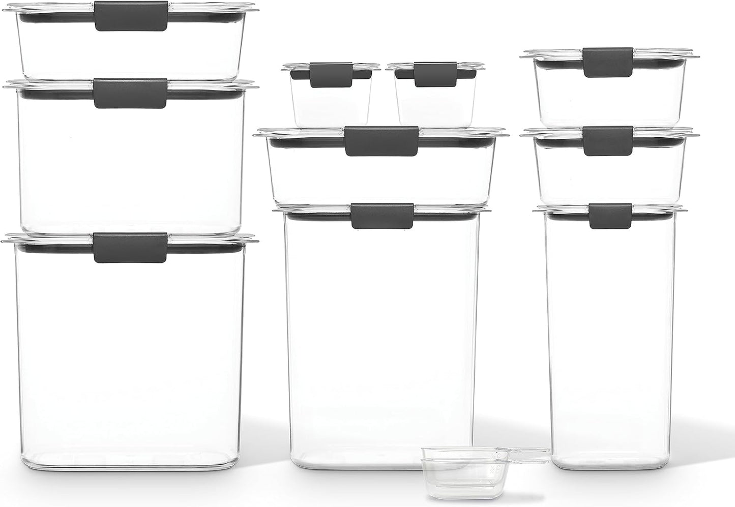 Rubbermaid Brilliance Pantry Storage Set - 10 Clear Airtight Food Containers for Freshness