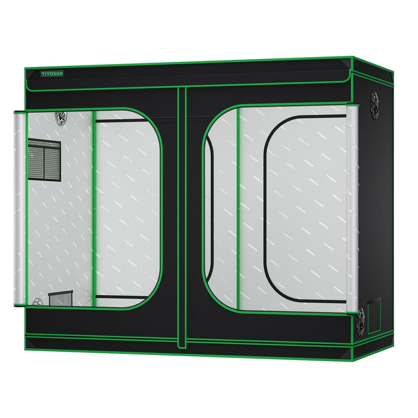 VIVOSUN S848 4x8 Grow Tent 96"x48"x80" High Reflective Mylar Tents with Observation Window and Floor Tray for Hydroponics Indoor Plant for VS4000/VSF4300