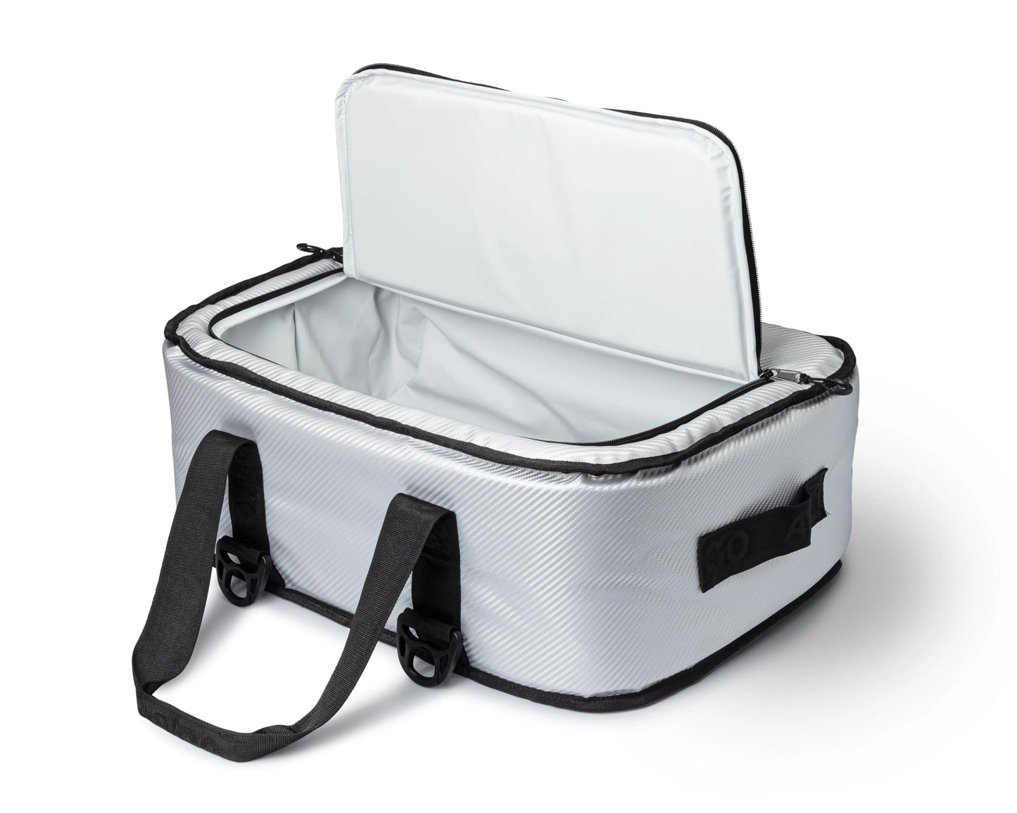 AO Coolers Stow-N-Go Carbon Soft Cooler, Low-Profile, Leakproof with High-Density Insulation, Holds Ice for 24 Hours, Silver, 38-Can