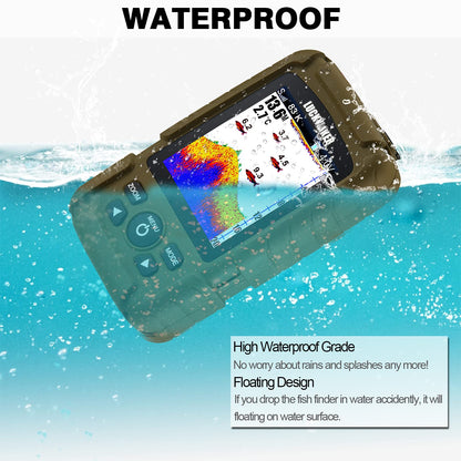 LUCKYLAKER Wired Sensor Fish Finder Boat Waterproof Portable Depth Finder Display Transducer Kayak Fish Finders Sonar Fishing Gear