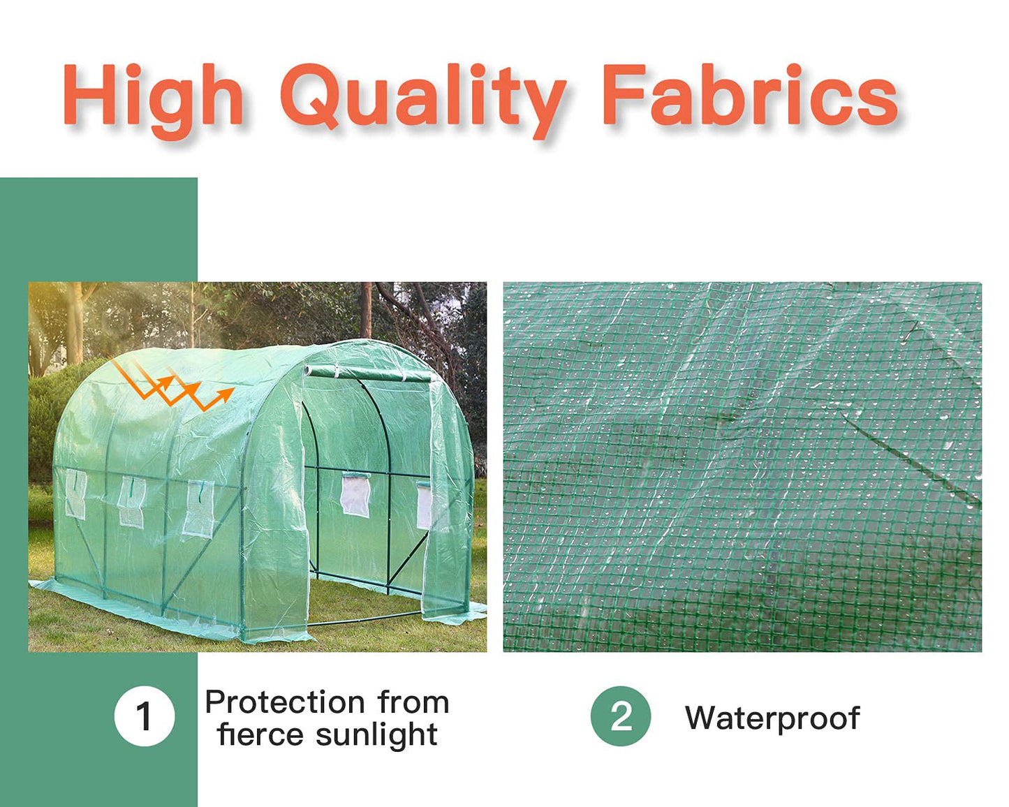 Greenhouse for Outdoors Greenhouse Walk-in Green House L10'xW7'xH7' Plastic Mini Greenhouse Kit Indoor Portable Greenhouse Plant Shelves Tomato Herb Canopy for Patio