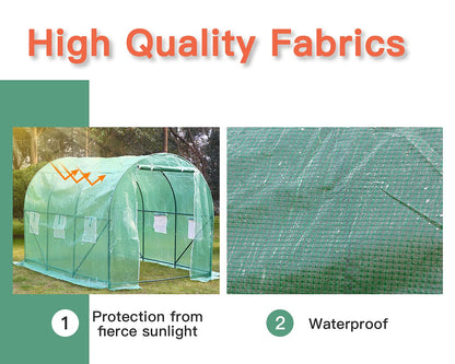Greenhouse for Outdoors Greenhouse Walk-in Green House L10'xW7'xH7' Plastic Mini Greenhouse Kit Indoor Portable Greenhouse Plant Shelves Tomato Herb Canopy for Patio
