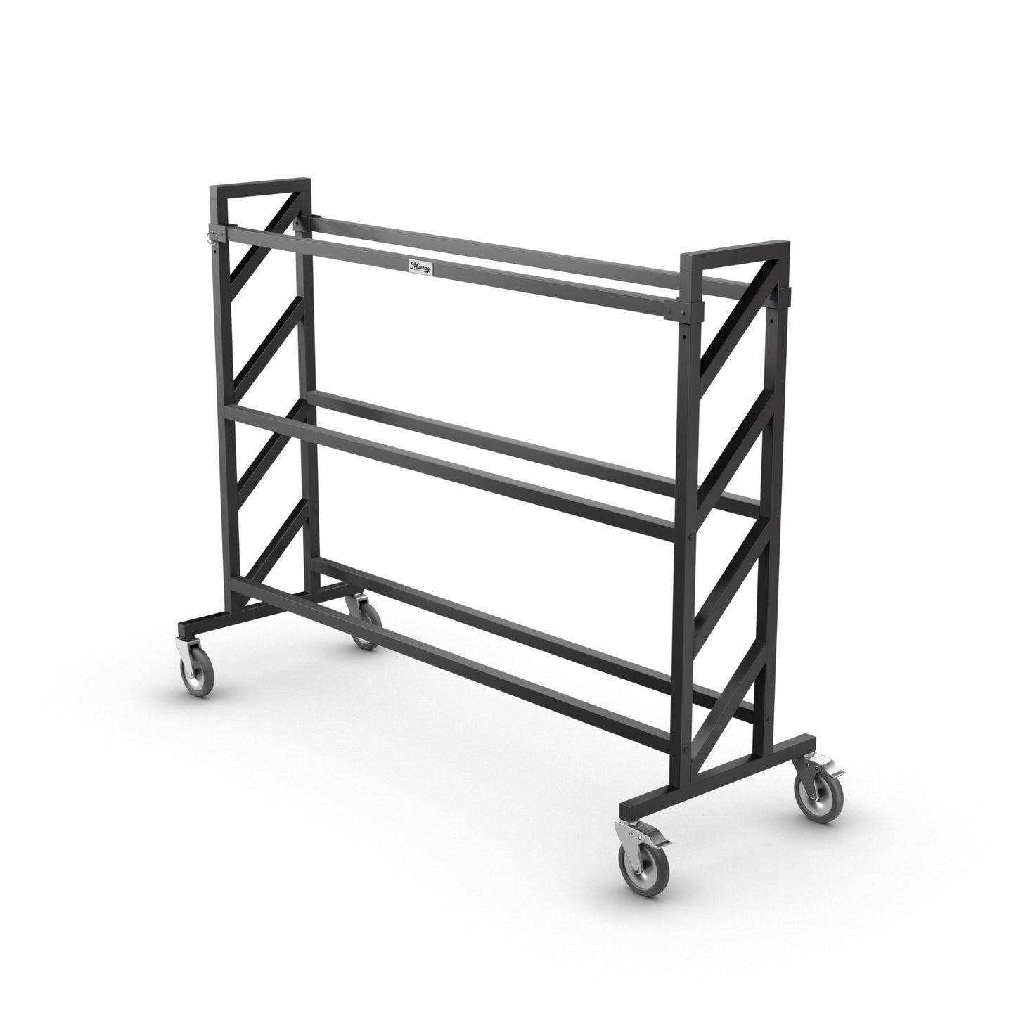 Murray Sporting Goods Premium Basketball Rack | Basketball Storage 3-Tier 15-Ball Heavy Duty Ball Cart with Wheels | Drop Pin for Shooters Preference