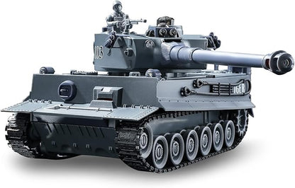 RC Military Tank WW2 Tiger I Army Tank Toy with IR Battle 2.4GHz Remote Control Military Vehicles with Lights &amp Rotating Turret Gift for Boys Kids Adults &amp Collectors
