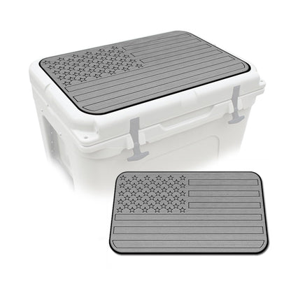 USATuff SeaDek EVA Mat Cooler Pad fits YETI 45 Tundra | Peel & Stick Application | Non Slip Comfort Accessories - US Flag (StormGray-Black)