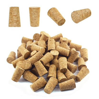 120 Natural Soft Wood Corks, Tapered Cork Wooden Beer Bottle Stopper for Wine Making Craft, Leakproof