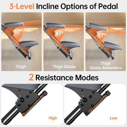 Upgraded seanleecore Stair Stepper Machine for Home with Device Holder & Silicone Floor Mat, Extra-Long Non-Slip Pedals Vertical Climber Exercise Machine