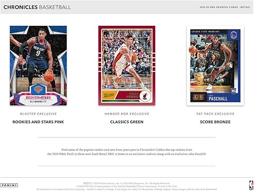 2019/20 Panini Chronicles NBA Basketball BLASTER box (40 cards)