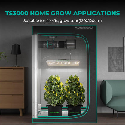 MARS HYDRO TS3000 420W LED Grow Light Full Spectrum, Smart Dimmable, Daisy Chain Commercial Growing Lamp for Indoor Plants, 4x4 5x5ft Coverage Greenhouse Grow Tent