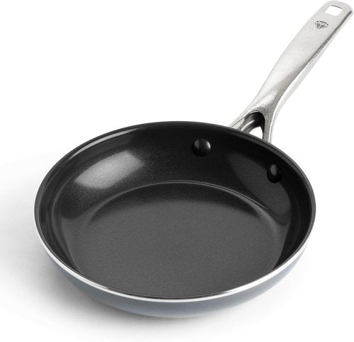 Blue Diamond 8" Nonstick Frying Pan - Ceramic Diamond Infused, PFAS-Free, Dishwasher & Oven Safe, Gray
