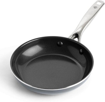 Blue Diamond 8" Nonstick Frying Pan - Ceramic Diamond Infused, PFAS-Free, Dishwasher & Oven Safe, Gray