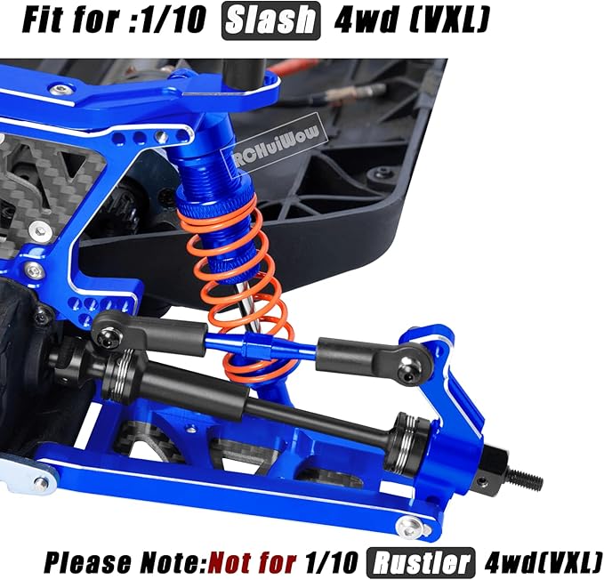 RC Upgrades Part for 1/10 SlashSuspension ArmsShock TowersBody MountCaster BlockSteering BlocksRear Stub Axle CarriersSteering BlockDriveshaftNavy Blue