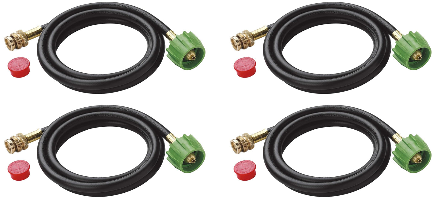 Weber Adapter Hose Q-Series and Gas Go-Anywhere Grills, 6-Feet, Black (Pack of 4)