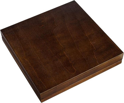 WE Games Shut The Box Board Game - Classic 4 Player Wooden Table Top Dice Game for Family Game Night Walnut Stained Wood 14 in. 10 Numbers Classroom Play or Bar Fun for Adults
